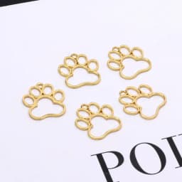 R2LE 5Pcs Pet Dog Footprint Blank Frame Pendant Open Bezel Setting UV Resin Jewelry