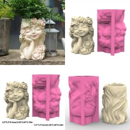 Unique Cement Resin Mold For Planters Female Silicone Crafting Home Decoration