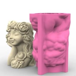 Unique Cement Resin Mold For Planters Female Silicone Crafting Home Decoration