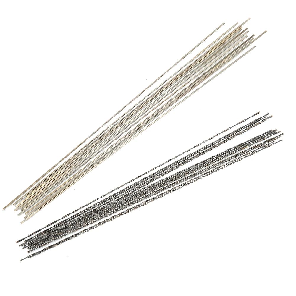 12pcs Tungsten Steel Double Sword Saw Cutting Blades Jewelers Saw Cutting Blades Metal Jewelry Wax Engraving DIY Hand Tool Kit