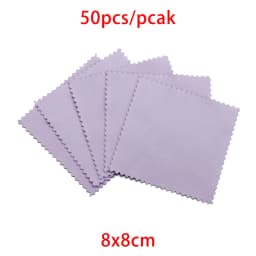 10-50Pcs 8x8CM 6x10CM Polish Polishing Cloth Cleaning Cloths Soft Wiping Cloth Anti Tarnish Clean Tools For Jewelry Accessories
