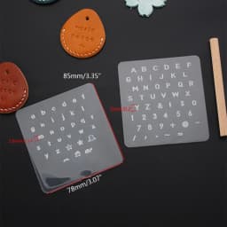3Pcs DIY English Letter Leather StampTemplate Letter Number Leathercarft Stamping Tools Alphabet Stamps Handle Punch Kit