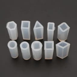 10Pieces Jewelry Silicone Resin Moulds Long Cylinder Shape Casting Moulds Epoxy Moulds for DIY Keychains Earring Pendant