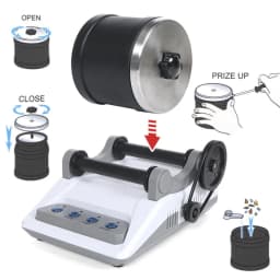 E06E Rock Tumbler Electric Gemstones Polisher DIY Stone Polishing Toy Professional Electric Polisher for Children Adults
