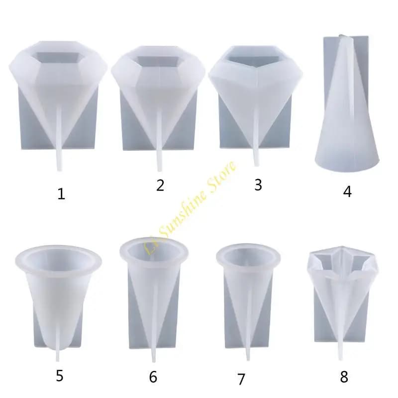 Pyramid Molds for Resin Cone Ring Holder Resin Molds Resin Pyramid Molds for Candle Making Silicone Resin Molds Handmade QX2F