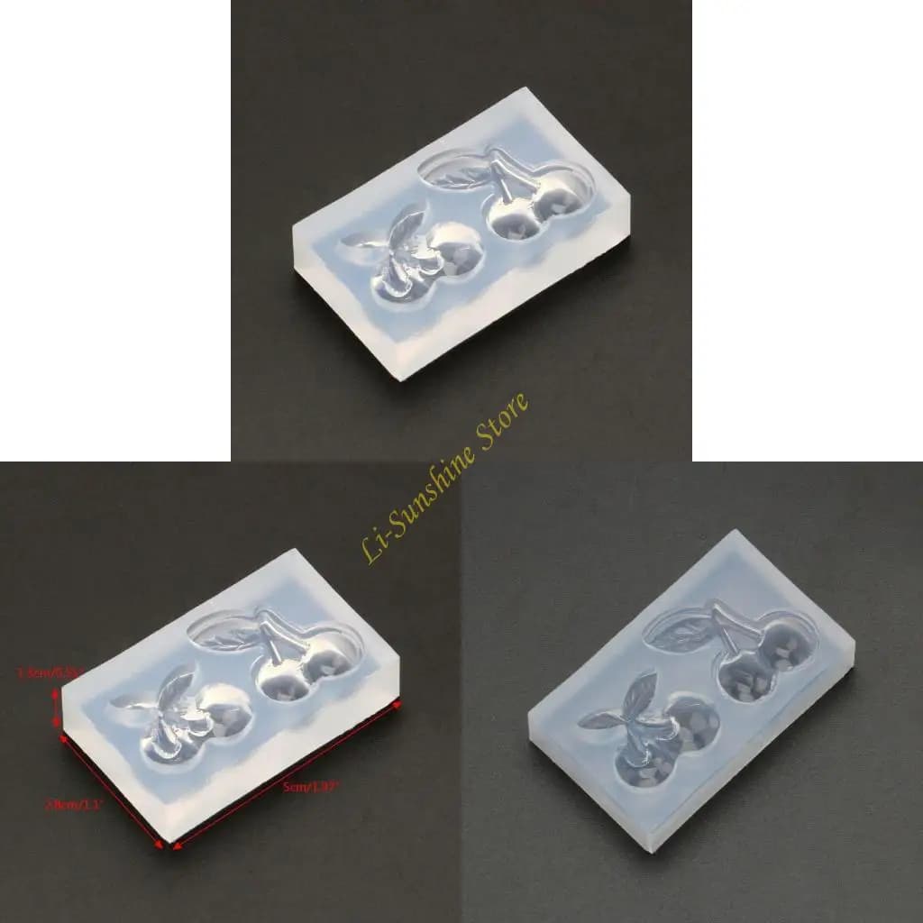 Resin Casting Mold Cherry Epoxy Resin Mold Casting Tool Hanging Ornament QX2F