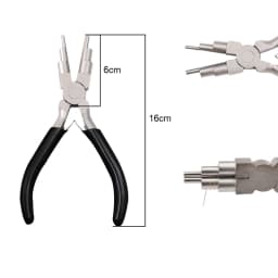 6 Jewelry Pliers Carbon Steel Round Nose Needle Nose Pliers For 3-10mm Rings DIY Wire Looper Jewelry Bail Pliers Jewelry Makin