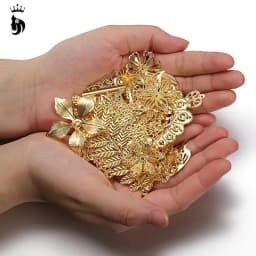 50g Mixed Metal Flower Leaves Filigree Wraps Connectors Pendant Beads Caps Charms for DIY Jewelry Making