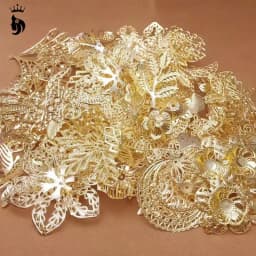 50g Mixed Metal Flower Leaves Filigree Wraps Connectors Pendant Beads Caps Charms for DIY Jewelry Making