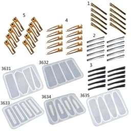 Handmade Barrettes Silicone Epoxy Resin Molds DIY Hair Pin Acrylic Alligator Hair Clip Jewelry Making Tools