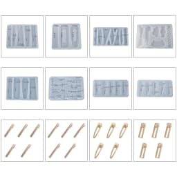 Handmade Barrettes Silicone Epoxy Resin Molds DIY Hair Pin Acrylic Alligator Hair Clip Jewelry Making Tools