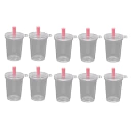 10Pcs Mini Frappuccino Cup Coffee Cup Dollhouse Miniature Simulation Plastic Cake Ice Cream Cups Keychain Jewelry Making