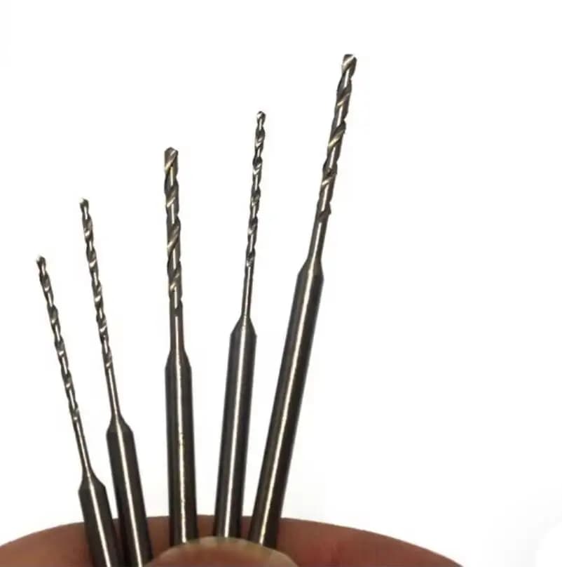 10pcs/pack 0.5-1.5mm 2.3mm Twist Drill Jewelry Mini Rotary Drilling Carving Tool 2.35mm Shank HSS Steel Drill Bits