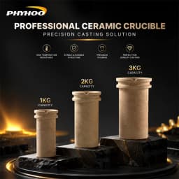 PHYHOO High Temperature Ceramic Crucible 1KG 2KG 3KG High Heat Resistant Melting Casting Cup For Gold Silver Jewelry Making Tool