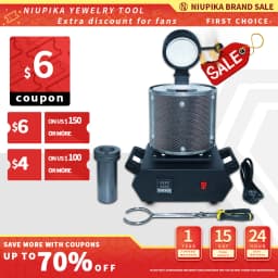 NIUPIKA 3KG Digital Heating Capacity Refining Precious Metal Silver Gold Melting Furnace Machine Jewelry Casting Tool