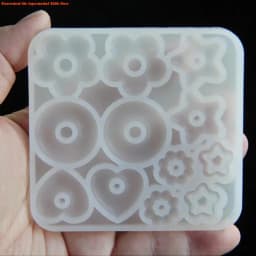 E06E Multifuntional Jewelry Molds Heart Star Flower Pendant Moulds Silicone Keychain Molds for Resin Earrings and Pendants