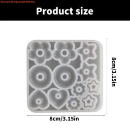 E06E Multifuntional Jewelry Molds Heart Star Flower Pendant Moulds Silicone Keychain Molds for Resin Earrings and Pendants