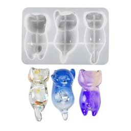 Silicone Pendant Moulds Resin Casting Mold Small Cat Silicone Jewelry Mold Hand Making Accessory Silicone Material