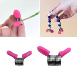 XXFD Set of 4 Bead Stopping Set Metal Beading Helper Jewelry Making Tool Spring End Fasteners Present for Craft Enthusiasts