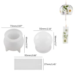Japanese Wind Chimes Crystal Epoxy Resin Mold Sunny Weather Doll Wind Bell Resin Silicone Mold DIY Craft Casting Mold Create Art
