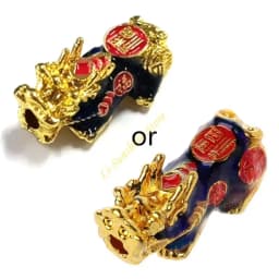Chinese Pixiu Spacer Ball Beads Good Luck Yao Wealth Money Amulet DIY Bracelet Necklace Jewelry Craft Supplies QX2F