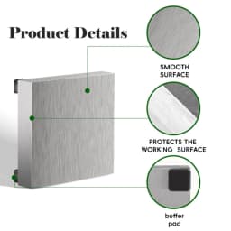 Metal Stamping Block Anvil with Rubber Feet Jewelry Making Tool Square Anvils A0KD
