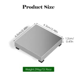 Metal Stamping Block Anvil with Rubber Feet Jewelry Making Tool Square Anvils A0KD