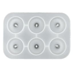 Jewelry Bead Resin Mold with Holes 20/25/30mm Round Bead Silicone Mold Craft