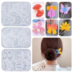 Butterfly Leaves Bow Earring Pendant Silicone Mold Epoxy Resin Jewelry Making Molds DIY Charms Key Chain Mould Creative Crafts