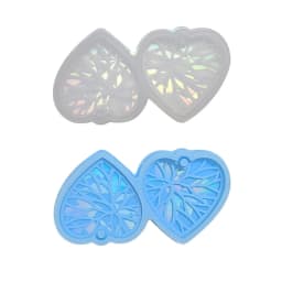 Heart Holographic Resin Mold Earring Silicone Mold Keychain Pendant Epoxy Resin Casting Mold Kit Resin Craft Tools Wholesale