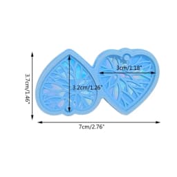 Heart Holographic Resin Mold Earring Silicone Mold Keychain Pendant Epoxy Resin Casting Mold Kit Resin Craft Tools Wholesale