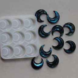 Geometric Earring Pendant Silicone Mold Moon Epoxy Resin Mould For DIY Ornaments Keychain Necklace Charms Epoxy Resin Crafts