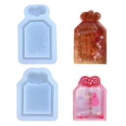 Resin Shaker Molds Silicone Resin Casting Molds Epoxy Quicksand Molds for DIY Pendant Charms Jewelry Making Accessories
