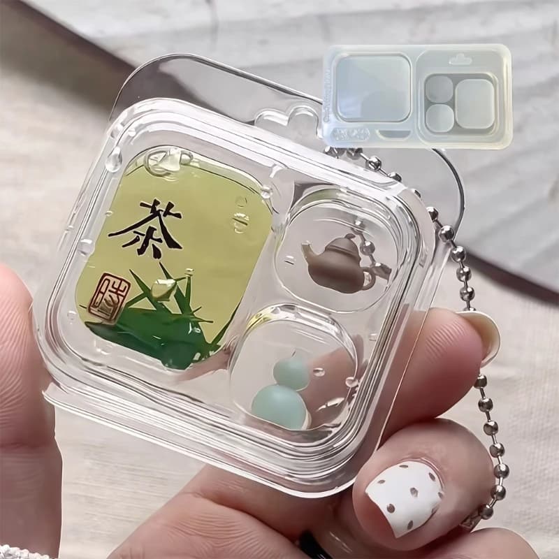 E06E Silicone Mould With Three Holes For Safe Crafting Of Decorative Small Boxes Heat Resistant Materials