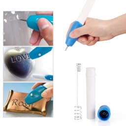 White and Blue Electric Jewelry Plastic Glass Metal Wood Engraver Pen Carve Tool #236579
