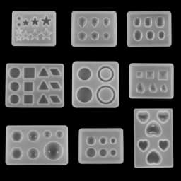 Muti-Style Resin Acrylic Resin Jewelry Tool Silicone Mold Mixed Style Silicone Casting Mold For DIY Jewelry Making Accessories