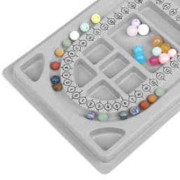 Flocked Bead Board Plate For DIY Bracelet Necklace Beading Jewelry Making Organizer Tray Design Craft Measuring Tool Accessories