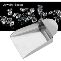 Mini Square Jewelry Shovel for Diamond Beads Pearls Gemstones Scoop Tools with Plate Handle Jewelry Tools
