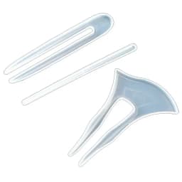 3Pcs Clear Hairpin Molds Hair Silicone Molds Headdress Hair Pin Epoxy Resin Casting Mold Jewelry Making DIY Craft