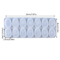Crystal Rune Stones Silicone Molds Resin Charms Molds Runes Symbol Crystal Molds for Resin Divination Letter Epoxy Mold