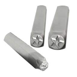 3pcs 3/6/8mm Star DIY Jewelry rings Leather Stamp Star Pentagram Seal Carving Stamping Tool Metal Stamp