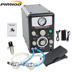 PHYHOO Hand Engraving & Stone Setting Tools Graver Max G8 Quick Setup Pneumatic Engraver Machine Jewellery Making Equipments