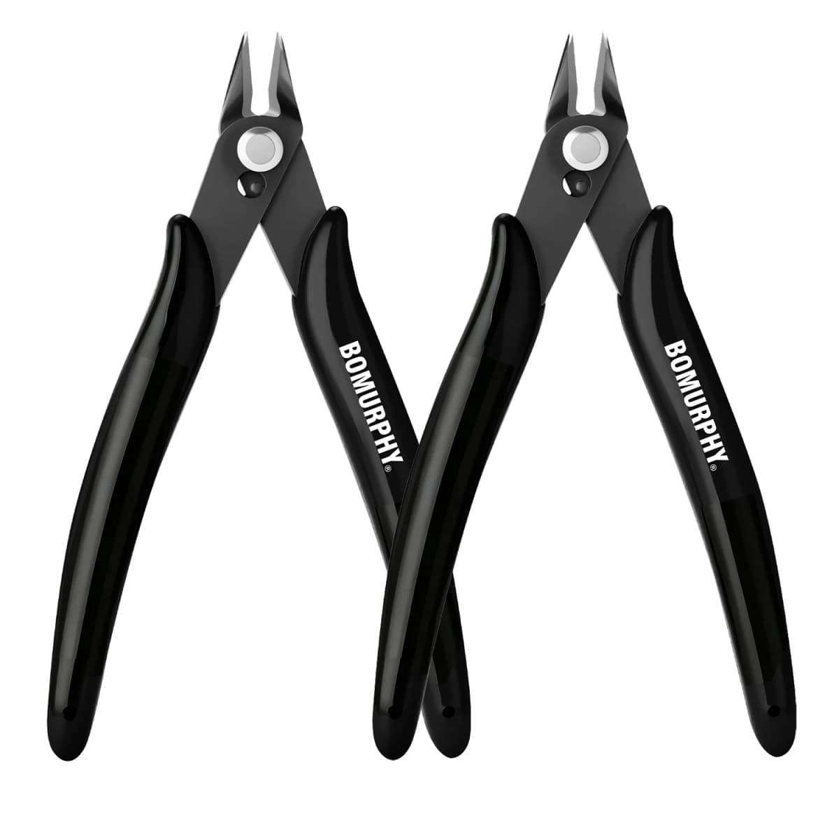 BOMURPHY 2Pcs 170 Model Flush Cut Pliers Precision Wire Cutters for Jewelry Making Electronic Repair