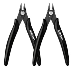 BOMURPHY 2Pcs 170 Model Flush Cut Pliers Precision Wire Cutters for Jewelry Making Electronic Repair