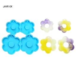 Resin Jewelry Molds,Keychain Resin Mold Flower Silicone Mold for Resin Pendant Keychain,Necklace Earrings,Jewelry Making