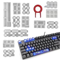 DIY Set Manual Mechanical Gaming Keyboard Key Caps Resin Clavier Silicone Molds Keycaps Mold For Art Epoxy Handmade Crafts
