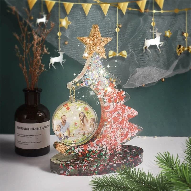 Christmas Epoxy Resin Mold Nonstick Christmas Tree Decorations Silicone Mold DIY Plasters Crafts Table Ornament Tool