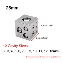 1" 1.5" 25mm 38mm Steel Dapping Block Steel Square Die Steel Dapping Cube Round Circle Semi Circular Concave Punch gold jewelry