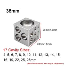 1" 1.5" 25mm 38mm Steel Dapping Block Steel Square Die Steel Dapping Cube Round Circle Semi Circular Concave Punch gold jewelry