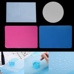 Transparent Silicone Pad Clear Mat Pink Resin Pad Craft Tool High Temperature Resistance Sticky Plate for DIY Epoxy Making Tool